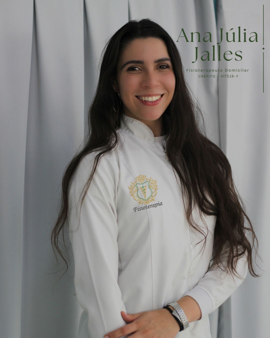 Ana Júlia Jalles em atendimento domiciliar
